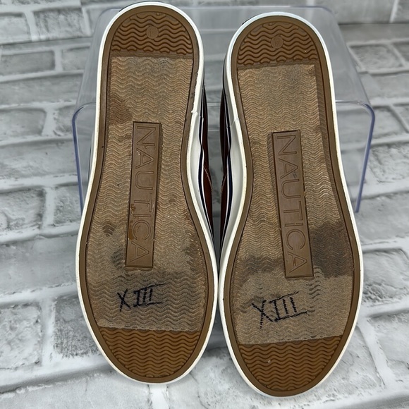 Nautica boys dark brown‎ leather slip on shoes. Size 4. Gently used condition. - Picture 5 of 7